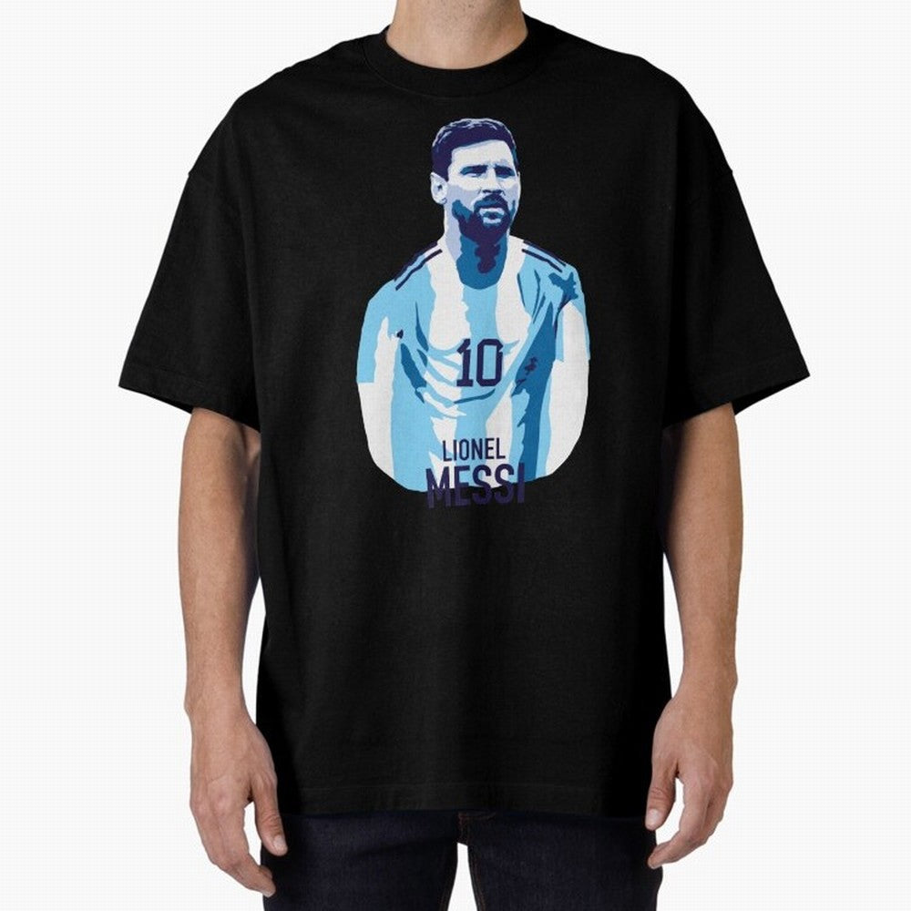 Messi Oversized T-Shirt Celebrate Unforgettable Nights in FIFA World Cup 2026 for Fans of Haaland and Mbappe and Spain, Bringing Soccer Culture, Superstar Moments, National Team Dreams and Competitive Fire; Ideal for Football Dads, Football Moms,