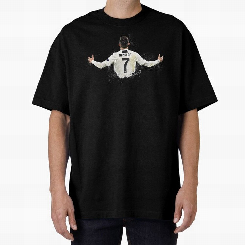Cristiano Ronaldo Juventus Abstract Paintings Oversized T-Shirt Make Game Day About FIFA World Cup 2026 Group Stage for Fans of Neymar, Haaland and Cristiano Ronaldo and Germany, Bringing Global Supporter Spirit, Legendary Goals, National Colors