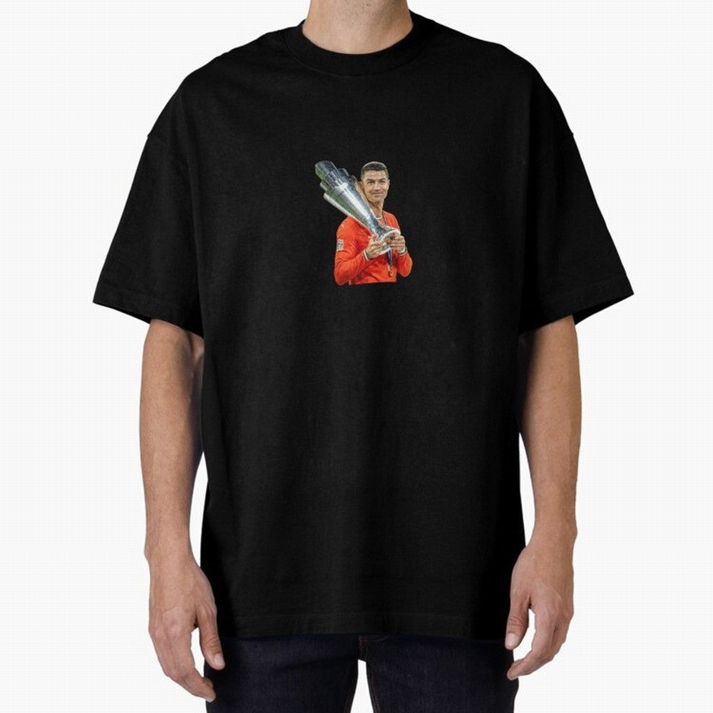 CR7 - Portugal Oversized T-Shirt Celebrate Fan Culture around FIFA World Cup 2026 USA Canada Mexico Spirit, Centered on Argentina and Brazil, Cristiano Ronaldo, Championship Spirit, Famous Goals, Roaring Crowds and International Football Unity;