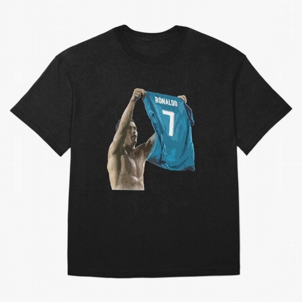 Cristiano Ronaldo celebration goal against Barcelona Oversized T-Shirt Bring World Football Passion into the FIFA World Cup 2026 Group Stage Journey through Mbappe Highlights, Portugal, Spain and Germany Pride, Game Day Rituals, Football Legends,