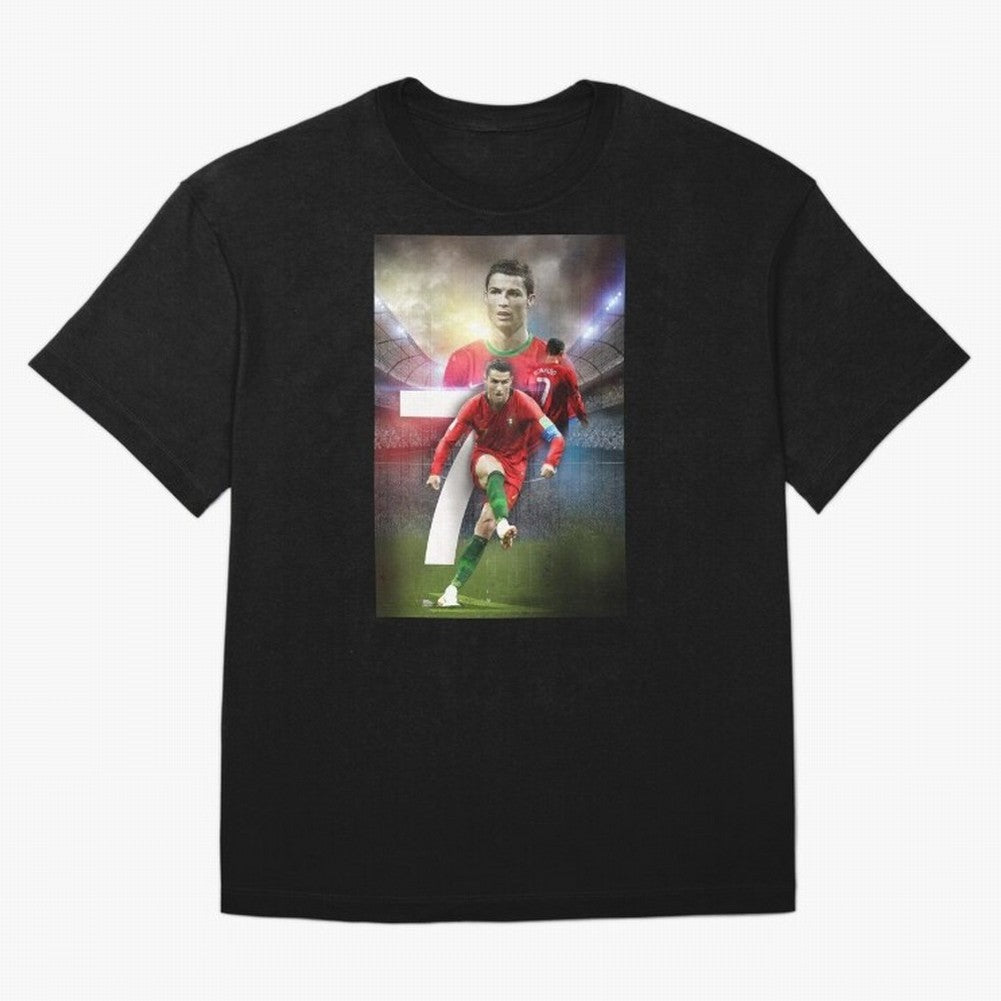 Cristiano Ronaldo Manchester United 4 Oversized T-Shirt Cheer for FIFA World Cup 2026 Filled with Mbappe and Neymar, Argentina, France and Brazil Energy, Match Day Excitement, Supporter Culture, Golden Goals and Global Football Passion; Perfect for