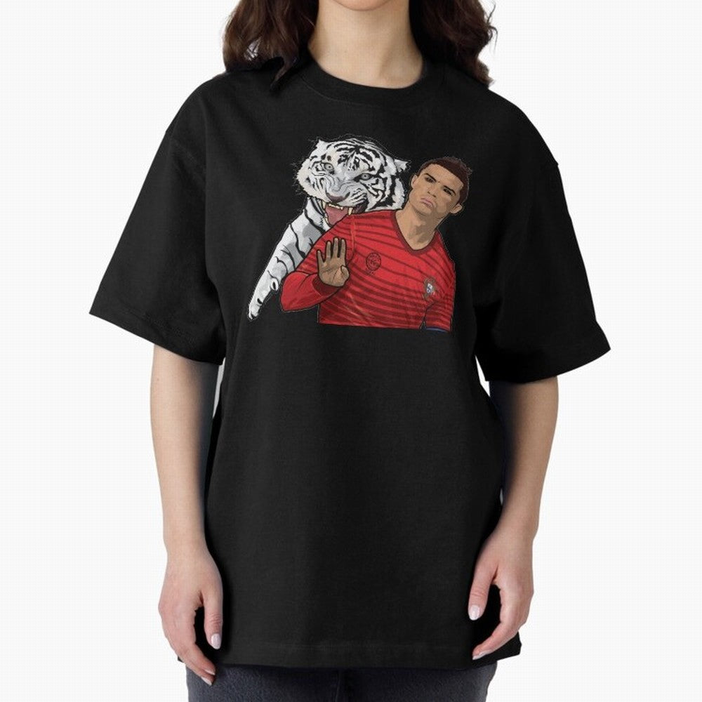 Cristiano Ronaldo Oversized T-Shirt Carry National Pride through FIFA World Cup 2026 USA Canada Mexico Inspired by Haaland, Argentina, France and Brazil Energy, Retro Football Energy, Iconic Rivalries, Trophy Chase Drama and Stadium Atmosphere;
