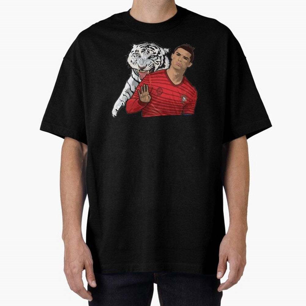 Cristiano Ronaldo Oversized T-Shirt Carry National Pride through FIFA World Cup 2026 USA Canada Mexico Inspired by Haaland, Argentina, France and Brazil Energy, Retro Football Energy, Iconic Rivalries, Trophy Chase Drama and Stadium Atmosphere;