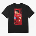 Cristiano Ronaldo Oversized T-Shirt Celebrate the Road through Global Football Passion for FIFA World Cup 2026 USA Canada Mexico, Filled with Mbappe and Neymar, Brazil, Champion Mindset, Group Stage Buzz, Knockout Tension and Passionate Fan