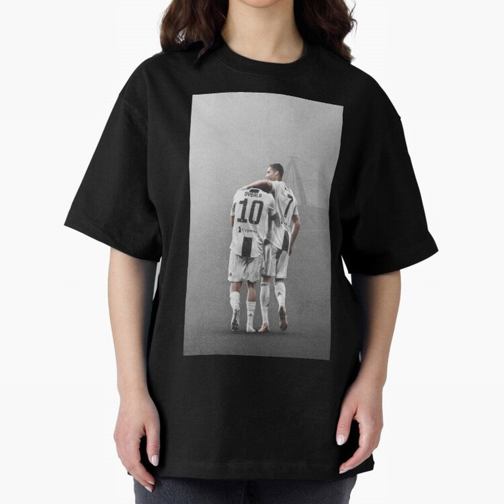 ronaldo with paulo dybala Oversized T-Shirt Represent FIFA World Cup 2026 Group Stage Filled with Mbappe, Germany Energy, Match Day Excitement, Supporter Culture, Golden Goals and Global Football Passion; Built for Supporters Chasing Trophy Dreams,