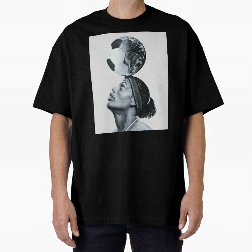 Art Ronaldinho Illustration Oversized T-Shirt Bring Match Day Fire to FIFA World Cup 2026 USA Canada Mexico Spirit, Built around Argentina, France and Brazil, Neymar, Champion Mindset, Group Stage Buzz, Knockout Tension and Passionate Fan Culture;
