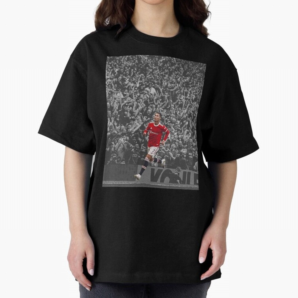 Ronaldo Cr7 Highlights Moment Manchester,Ronaldo Gifts,Ronaldo Cover,Ronaldo Prints Oversized T-Shirt Show Your Stadium Side during the FIFA World Cup 2026 USA Canada Mexico Journey through Messi Highlights, Spain Pride, Championship Spirit, Famous