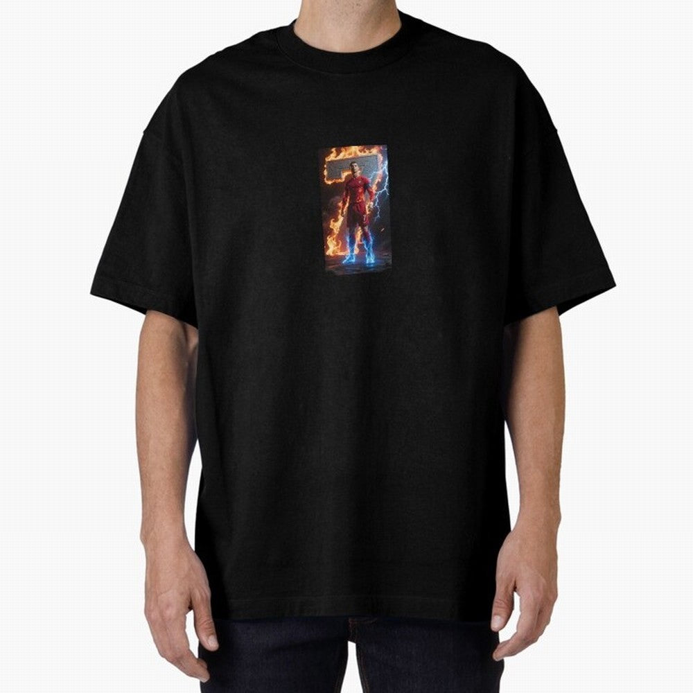 Christiano Ronaldo Cr7 Oversized T-Shirt Cheer for FIFA World Cup 2026 Spirit, Made for France, Haaland and Mbappe, Worldwide Fan Energy, Dramatic Goals, Stadium Lights and Championship Celebrations; Made for Die Hard Supporters, Soccer Lovers,