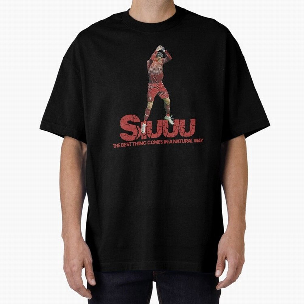 Cr7 Ronaldo Siuuu Oversized T-Shirt Feel the Trophy Chase of Global Football Passion for FIFA World Cup 2026 USA Canada Mexico, Capturing CR7 and Messi, Argentina, Game Day Rituals, Football Legends, Country Pride and the Road to the Final; Great