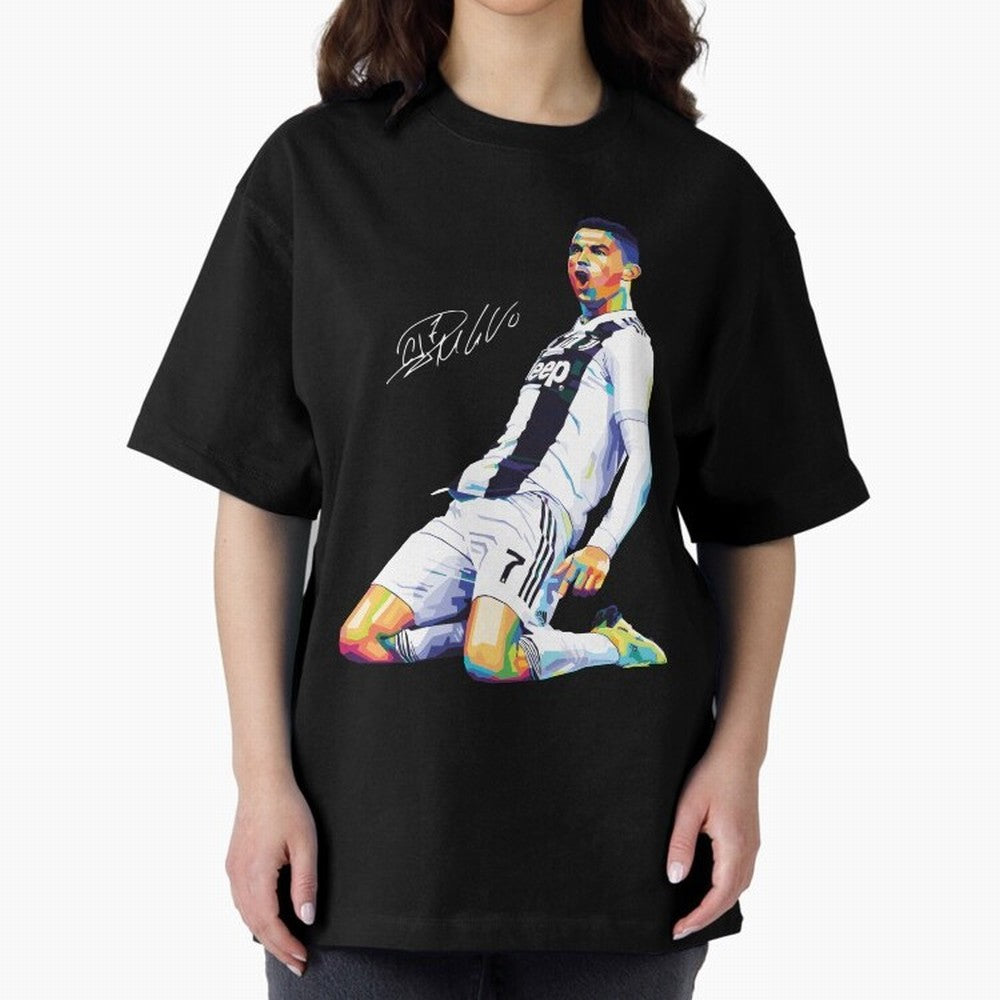 C Ronaldo Wpap Pop Art Oversized T-Shirt Follow Every Goal of Match Day Hype around FIFA World Cup 2026 Group Stage, Mbappe and Neymar, Portugal, Football History, Final Match Energy, Crowd Noise and Once in a Lifetime Moments; Ideal for Passionate
