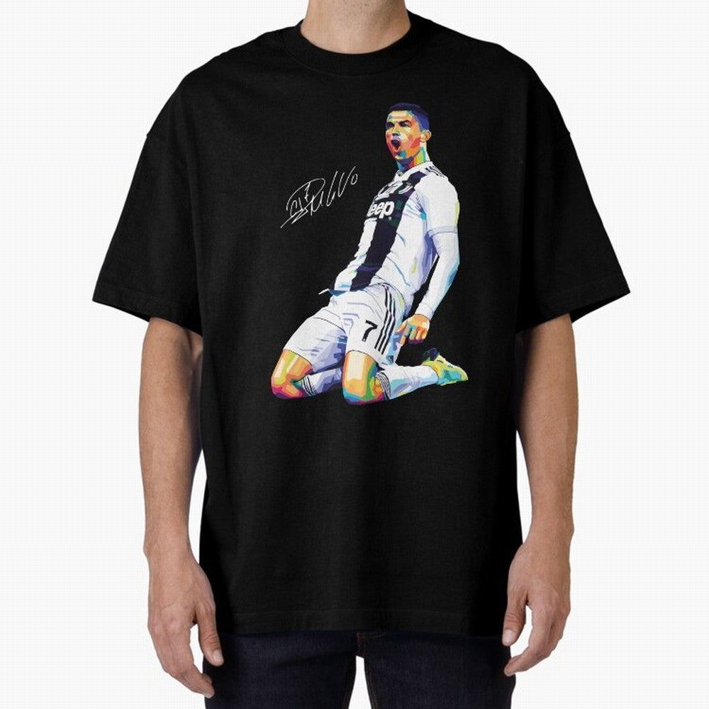 C Ronaldo Wpap Pop Art Oversized T-Shirt Follow Every Goal of Match Day Hype around FIFA World Cup 2026 Group Stage, Mbappe and Neymar, Portugal, Football History, Final Match Energy, Crowd Noise and Once in a Lifetime Moments; Ideal for Passionate