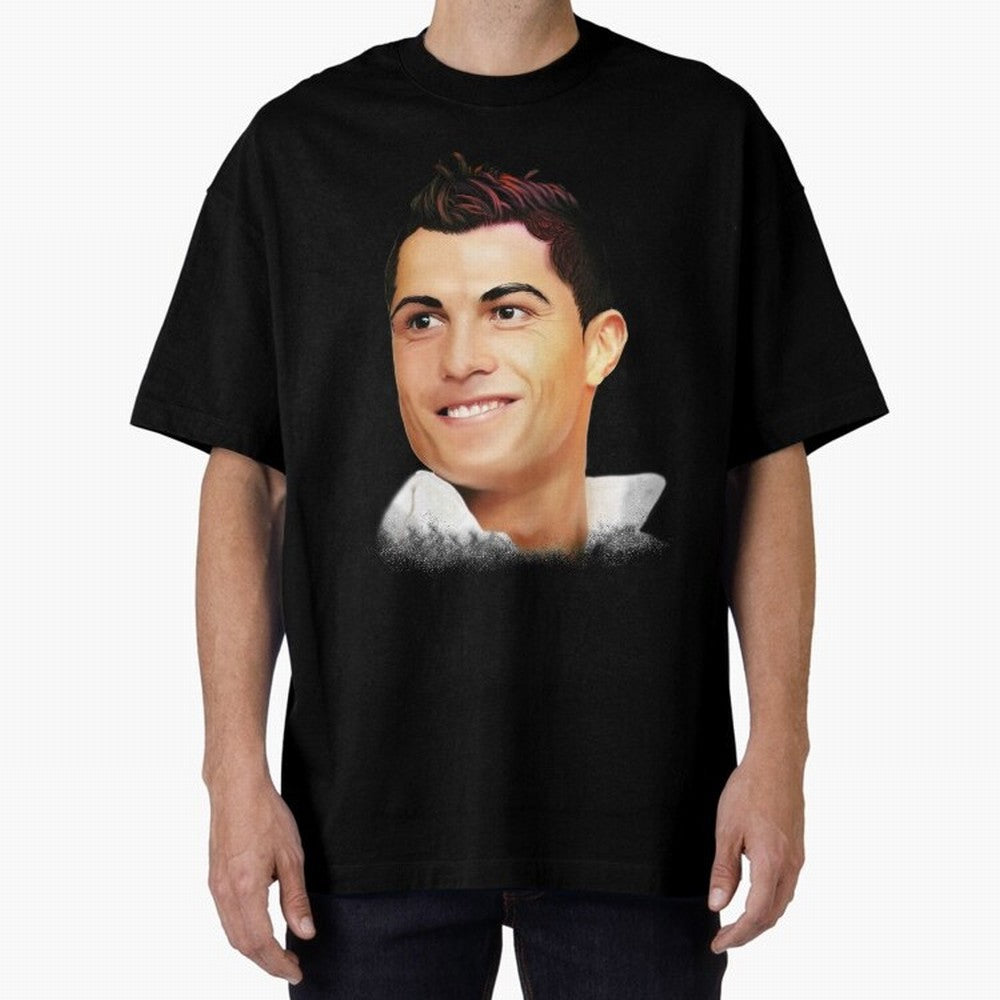 Cristiano Ronaldo CR7 | Digital Painting Oversized T-Shirt Create FIFA World Cup 2026 Group Stage for Fans of Mbappe and Portugal, Spain and Germany, Bringing Retro Football Energy, Iconic Rivalries, Trophy Chase Drama and Stadium Atmosphere; Ideal