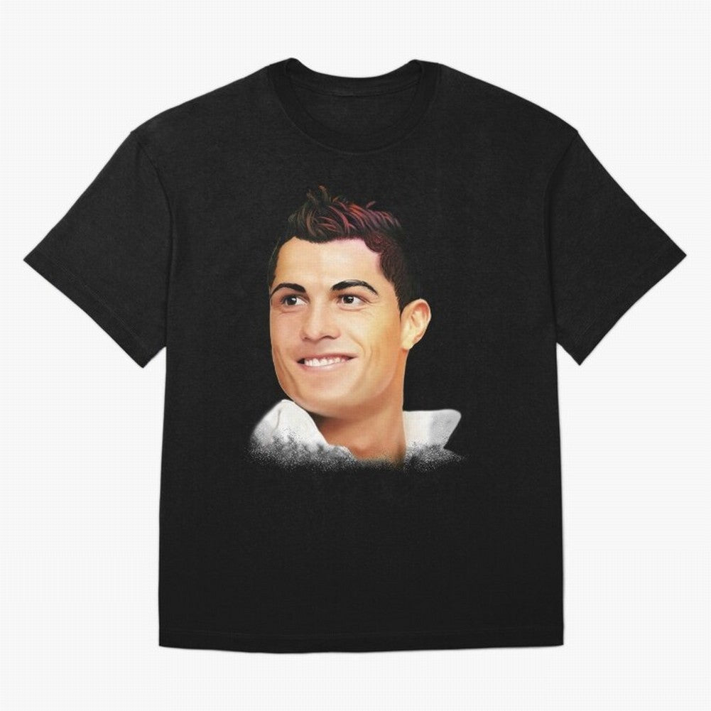 Cristiano Ronaldo CR7 | Digital Painting Oversized T-Shirt Create FIFA World Cup 2026 Group Stage for Fans of Mbappe and Portugal, Spain and Germany, Bringing Retro Football Energy, Iconic Rivalries, Trophy Chase Drama and Stadium Atmosphere; Ideal
