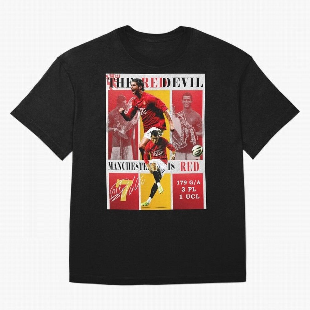 Cristiano Ronaldo 2008 Manchester United Poster Oversized T-Shirt Celebrate Global Passion for FIFA World Cup 2026 Group Stage Made for Mbappe and Neymar, Argentina and Brazil Energy, Game Day Rituals, Football Legends, Country Pride and the Road