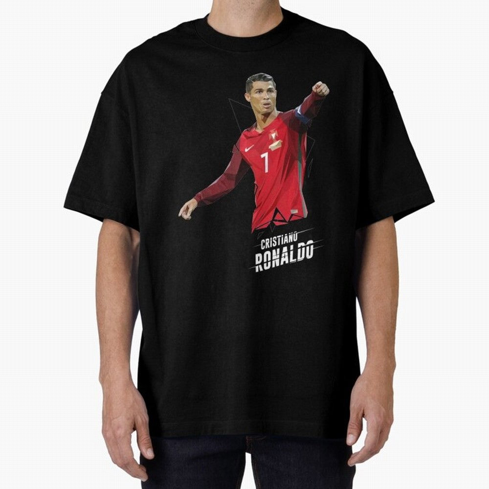Ronaldo Cristiano Ronaldo Lowpoly Art Oversized T-Shirt Feel the Roar of Match Day Hype around FIFA World Cup 2026 USA Canada Mexico, Messi, Brazil, Portugal and Argentina, Game Day Rituals, Football Legends, Country Pride and the Road to the