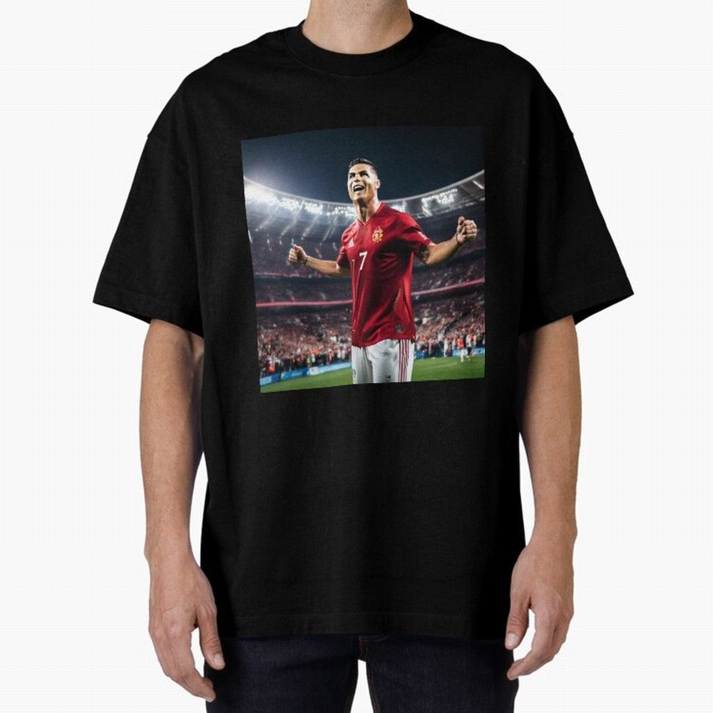 cristiano ronaldo celebrates goal Oversized T-Shirt Join FIFA World Cup 2026 USA Canada Mexico for Fans of Neymar and France and Portugal, Bringing Stadium Chants, National Pride, Trophy Dreams and Unforgettable Football Memories; Perfect for
