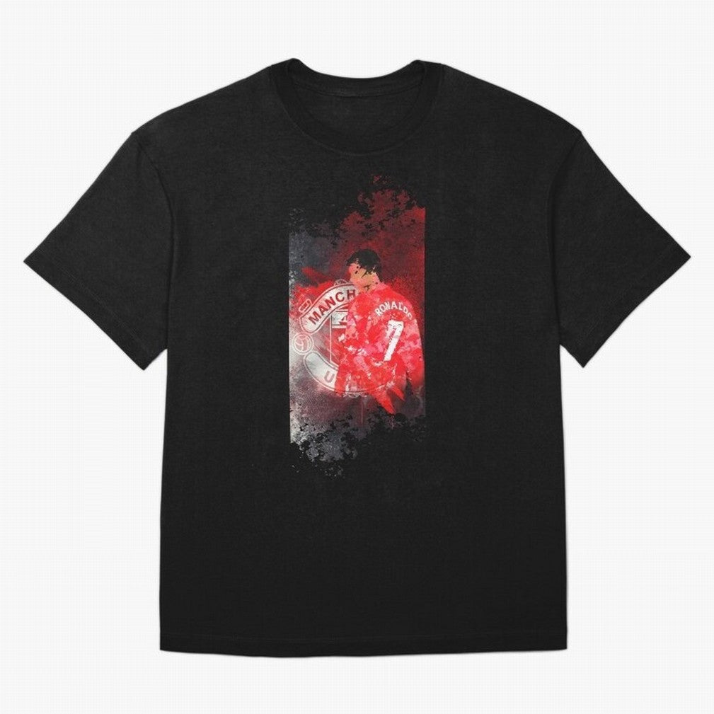 Ronaldo Illustration 003 Oversized T-Shirt Represent Fans Who Live for FIFA World Cup 2026 Group Stage for Fans of Haaland and Mbappe and France, Bringing Global Supporter Spirit, Legendary Goals, National Colors and Tournament Celebration; Made