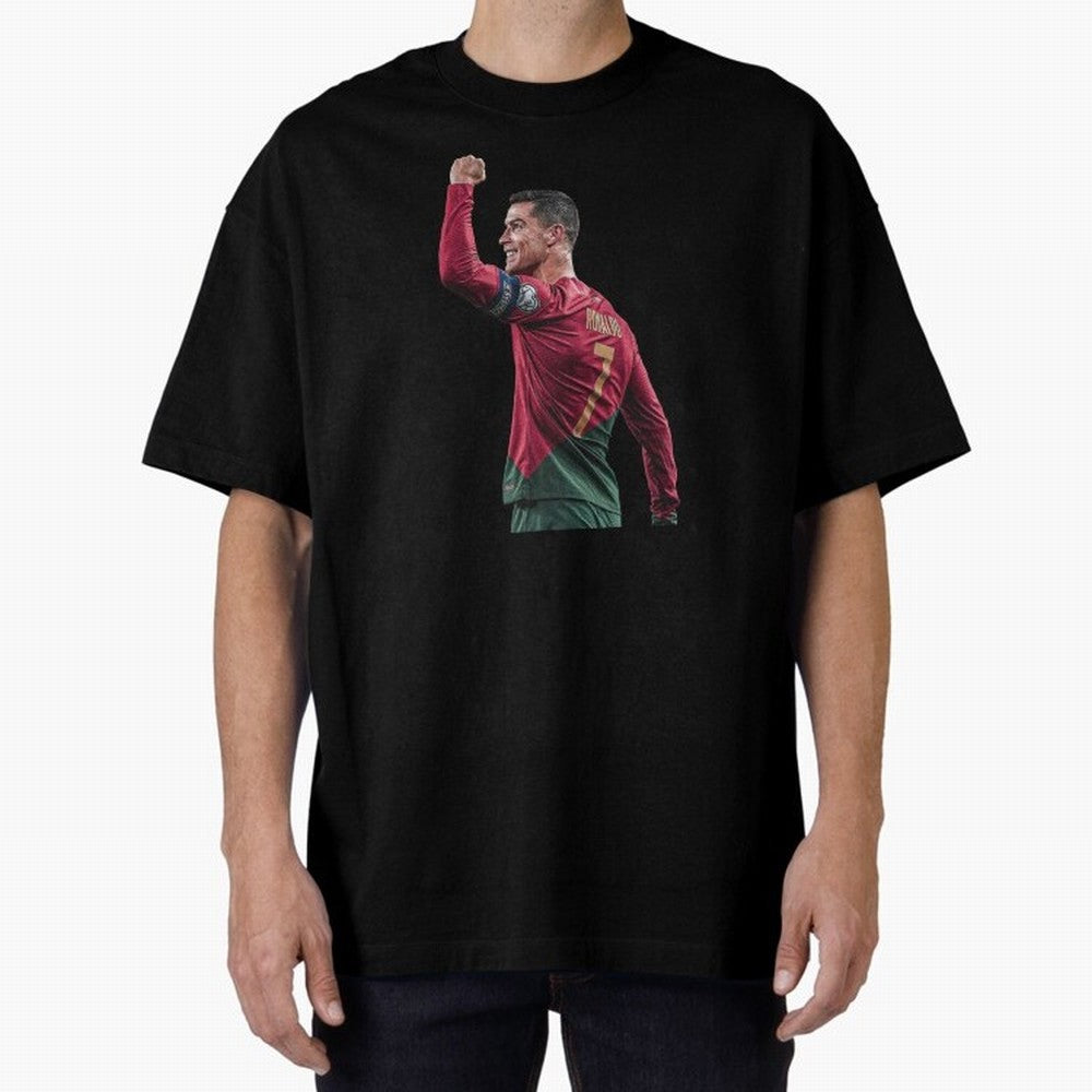 Cristiano Ronaldo Oversized T-Shirt Honor the Beautiful Game during FIFA World Cup 2026 Group Stage Spirit, Inspired by Netherlands, CR7 and Messi, Football Festival Excitement, Trophy Ambitions, Country Rivalries and Star Player Buzz; Made for Die
