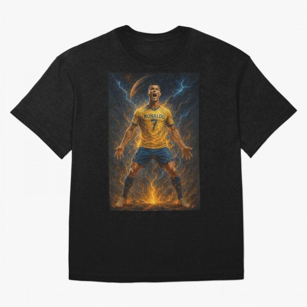 Cristiano Ronaldo Oversized T-Shirt Show Championship Spirit for Global Football Passion for FIFA World Cup 2026 USA Canada Mexico, Driven by Neymar, England and Germany, Global Supporter Spirit, Legendary Goals, National Colors and Tournament