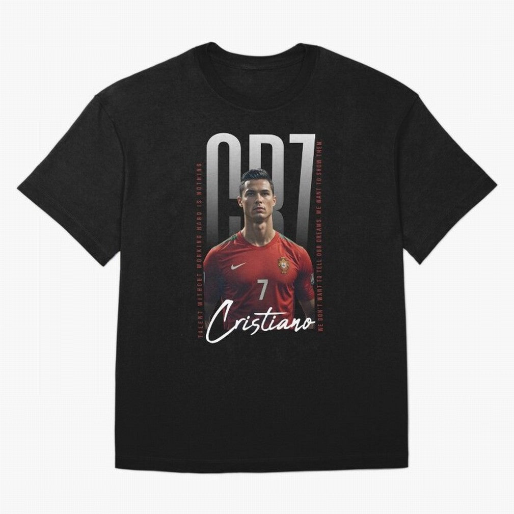 Cristiano Ronaldo Oversized T-Shirt Back the Journey through Global Football Passion for FIFA World Cup 2026, Inspired by Messi, Neymar and Mbappe, Portugal, Sports Nostalgia, International Competition, Famous Players and Unforgettable Victories;
