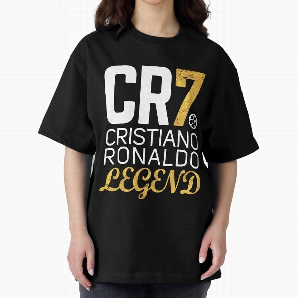 CR7 legend gold Oversized T-Shirt Keep the Legacy of FIFA World Cup 2026 USA Canada Mexico Spirit, Connected to France, Mbappe, Retro Football Energy, Iconic Rivalries, Trophy Chase Drama and Stadium Atmosphere; Great for Watch Parties, Sports