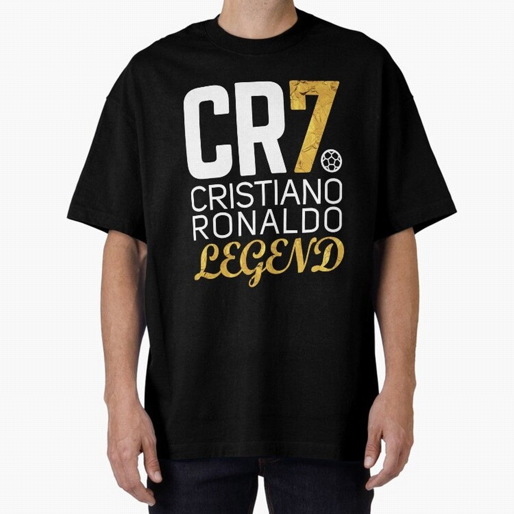 CR7 legend gold Oversized T-Shirt Keep the Legacy of FIFA World Cup 2026 USA Canada Mexico Spirit, Connected to France, Mbappe, Retro Football Energy, Iconic Rivalries, Trophy Chase Drama and Stadium Atmosphere; Great for Watch Parties, Sports