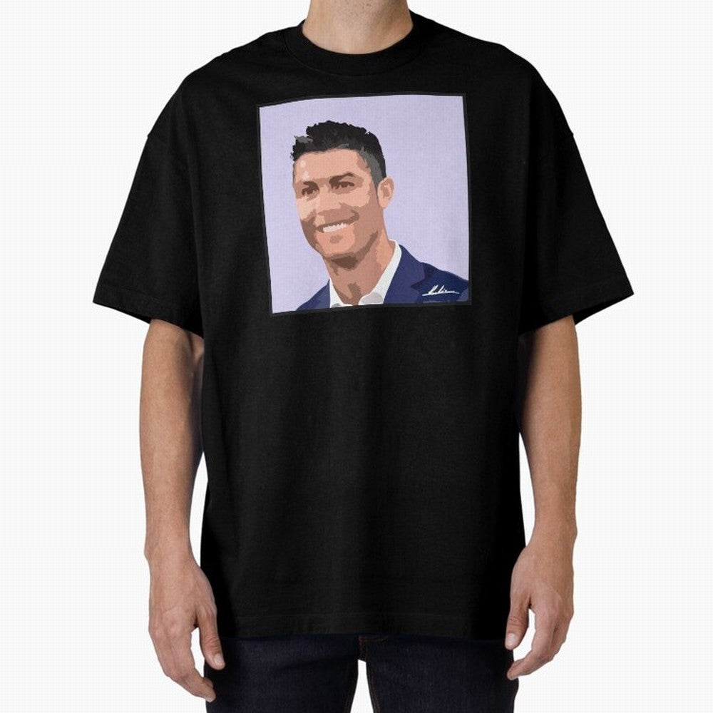 Cristiano Ronaldo Oversized T-Shirt Celebrate Unforgettable Nights in FIFA World Cup 2026 Spirit, Centered on France, CR7, Championship Spirit, Famous Goals, Roaring Crowds and International Football Unity; Great for Supporters Who Love Legendary