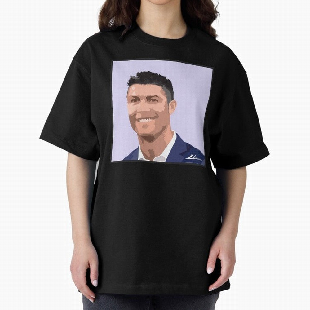 Cristiano Ronaldo Oversized T-Shirt Celebrate Unforgettable Nights in FIFA World Cup 2026 Spirit, Centered on France, CR7, Championship Spirit, Famous Goals, Roaring Crowds and International Football Unity; Great for Supporters Who Love Legendary