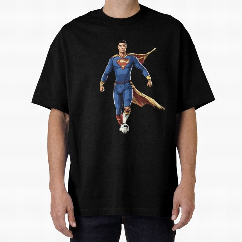 Ronaldo Superhero Oversized T-Shirt Celebrate National Team Dreams in the FIFA World Cup 2026 USA Canada Mexico Journey through CR7 Highlights, Germany Pride, Football History, Final Match Energy, Crowd Noise and Once in a Lifetime Moments; Great
