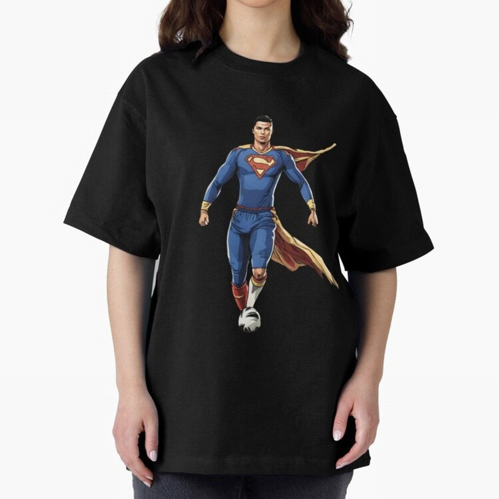 Ronaldo Superhero Oversized T-Shirt Celebrate National Team Dreams in the FIFA World Cup 2026 USA Canada Mexico Journey through CR7 Highlights, Germany Pride, Football History, Final Match Energy, Crowd Noise and Once in a Lifetime Moments; Great