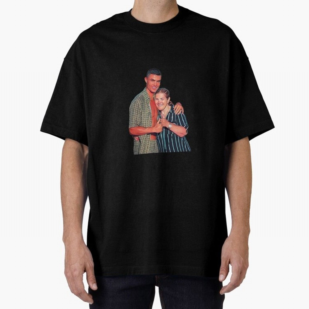 its criis with his mother Oversized T-Shirt Build FIFA World Cup 2026 for Fans of Cristiano Ronaldo and Argentina, Bringing Football Festival Excitement, Trophy Ambitions, Country Rivalries and Star Player Buzz; Ideal for Passionate Fans Who Love