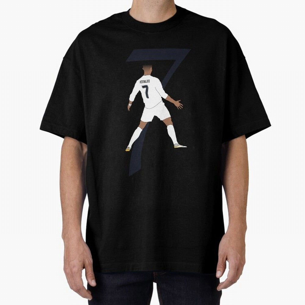 Cristiano Ronaldo #7 Oversized T-Shirt Cheer for Global Football Passion for FIFA World Cup 2026, Capturing CR7 and Messi, England and Germany, Fan Favorite Moments, National Team Passion, Big Match Drama and Soccer History; Great for Watch
