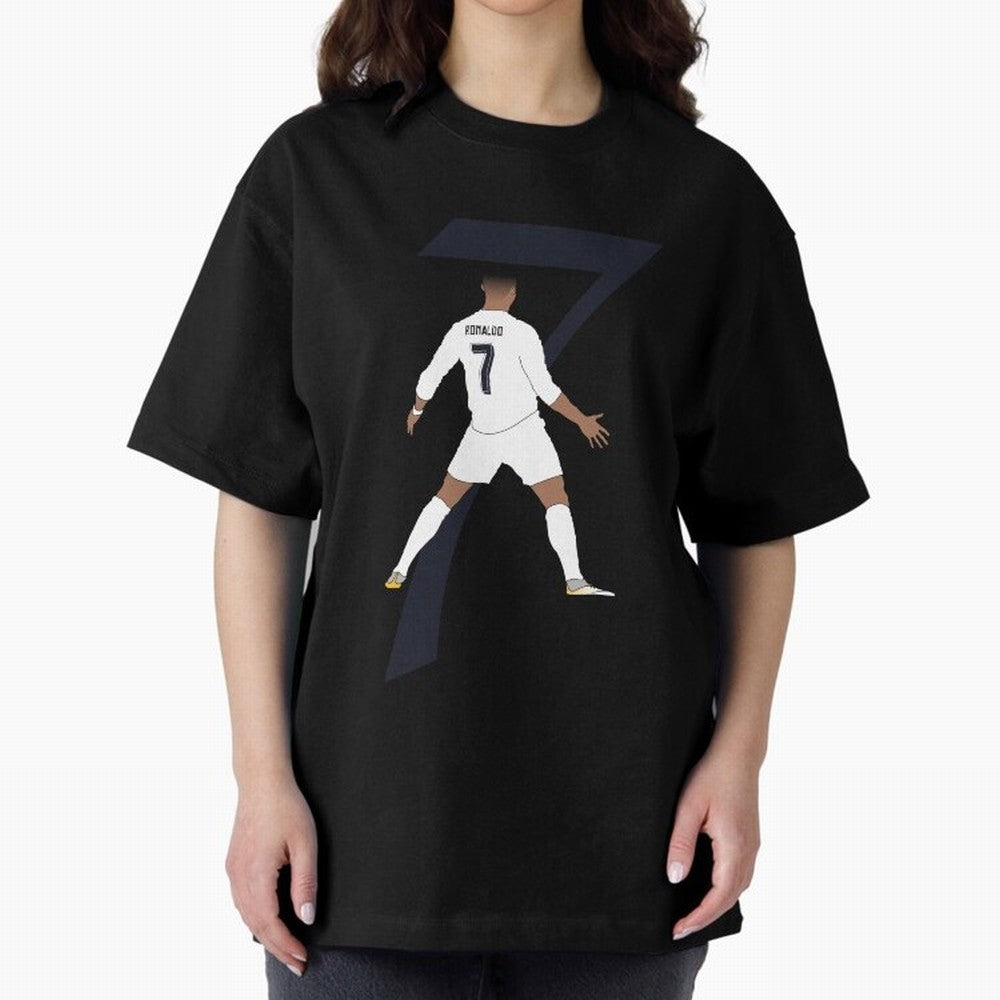 Cristiano Ronaldo #7 Oversized T-Shirt Cheer for Global Football Passion for FIFA World Cup 2026, Capturing CR7 and Messi, England and Germany, Fan Favorite Moments, National Team Passion, Big Match Drama and Soccer History; Great for Watch