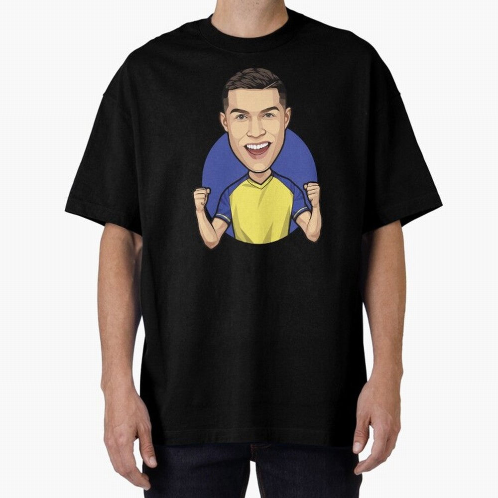 Ronaldo Al-Nassr 2022 Oversized T-Shirt Get Ready for FIFA World Cup 2026 USA Canada Mexico Spirit, Inspired by Argentina, Messi and Cristiano Ronaldo, Global Supporter Spirit, Legendary Goals, National Colors and Tournament Celebration; Created