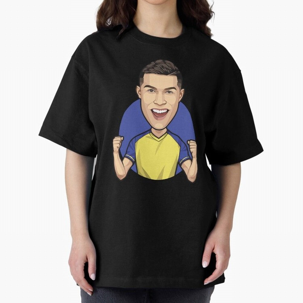 Ronaldo Al-Nassr 2022 Oversized T-Shirt Get Ready for FIFA World Cup 2026 USA Canada Mexico Spirit, Inspired by Argentina, Messi and Cristiano Ronaldo, Global Supporter Spirit, Legendary Goals, National Colors and Tournament Celebration; Created