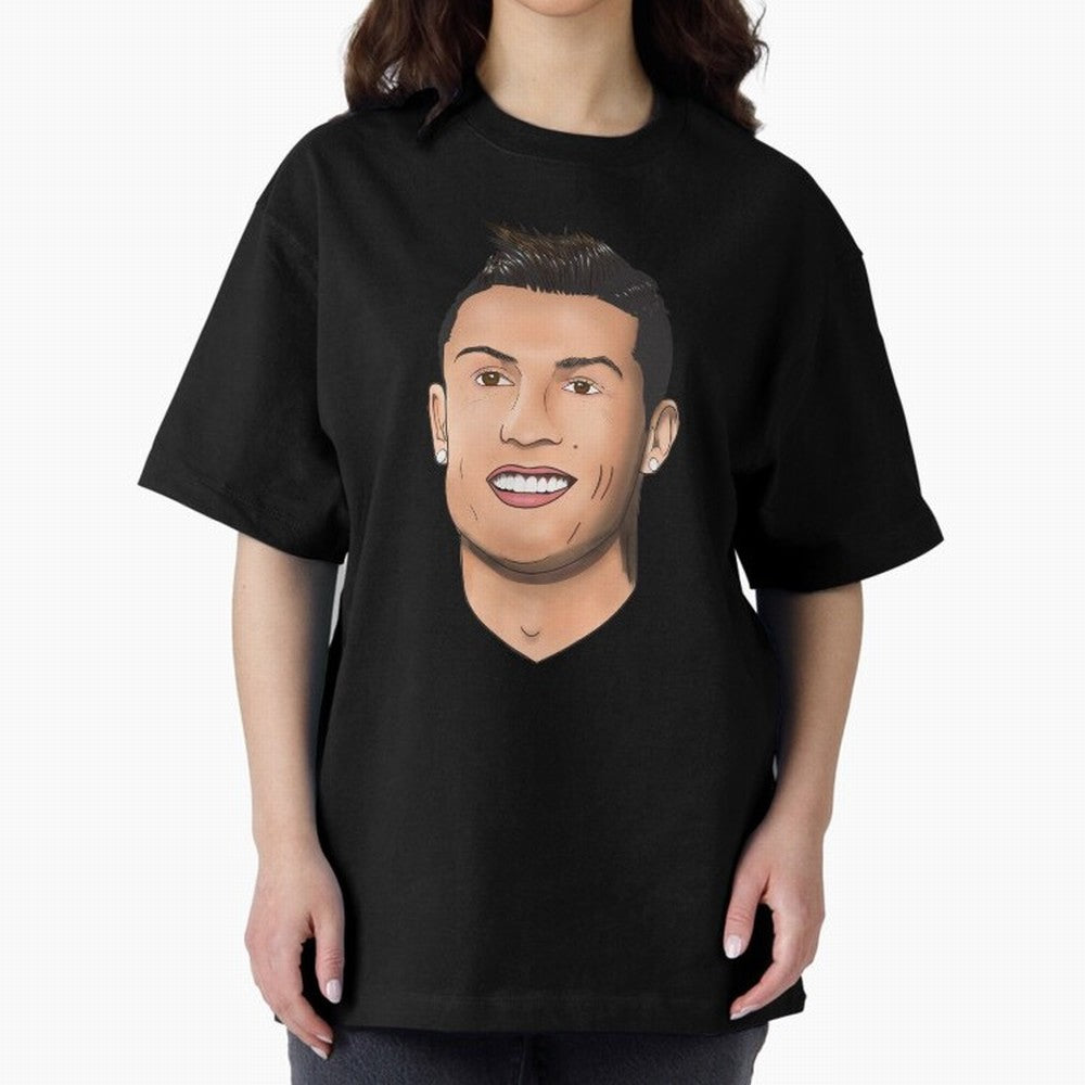 Cristiano Ronaldo Oversized T-Shirt Show Your Tournament Heart for Global Football Passion for FIFA World Cup 2026 USA Canada Mexico, Highlighting Messi, CR7 and Mbappe, France, Goal Celebration Energy, Supporter Heritage, Football Icons and
