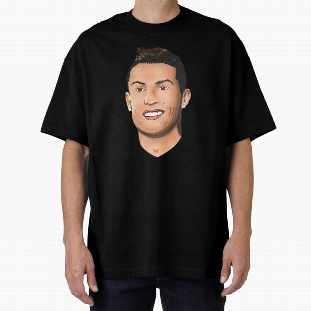 Cristiano Ronaldo Oversized T-Shirt Show Your Tournament Heart for Global Football Passion for FIFA World Cup 2026 USA Canada Mexico, Highlighting Messi, CR7 and Mbappe, France, Goal Celebration Energy, Supporter Heritage, Football Icons and