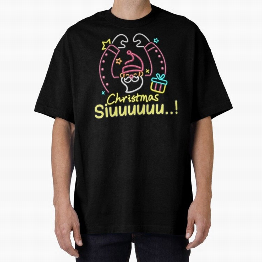 Christmas siuuu CR7 goal Oversized T-Shirt Show Match Day Excitement for FIFA World Cup 2026 for Fans of Cristiano Ronaldo, Haaland and CR7 and Brazil, Bringing Tournament Hype, Historic Matchups, Family Viewing Parties and Global Sports Pride;