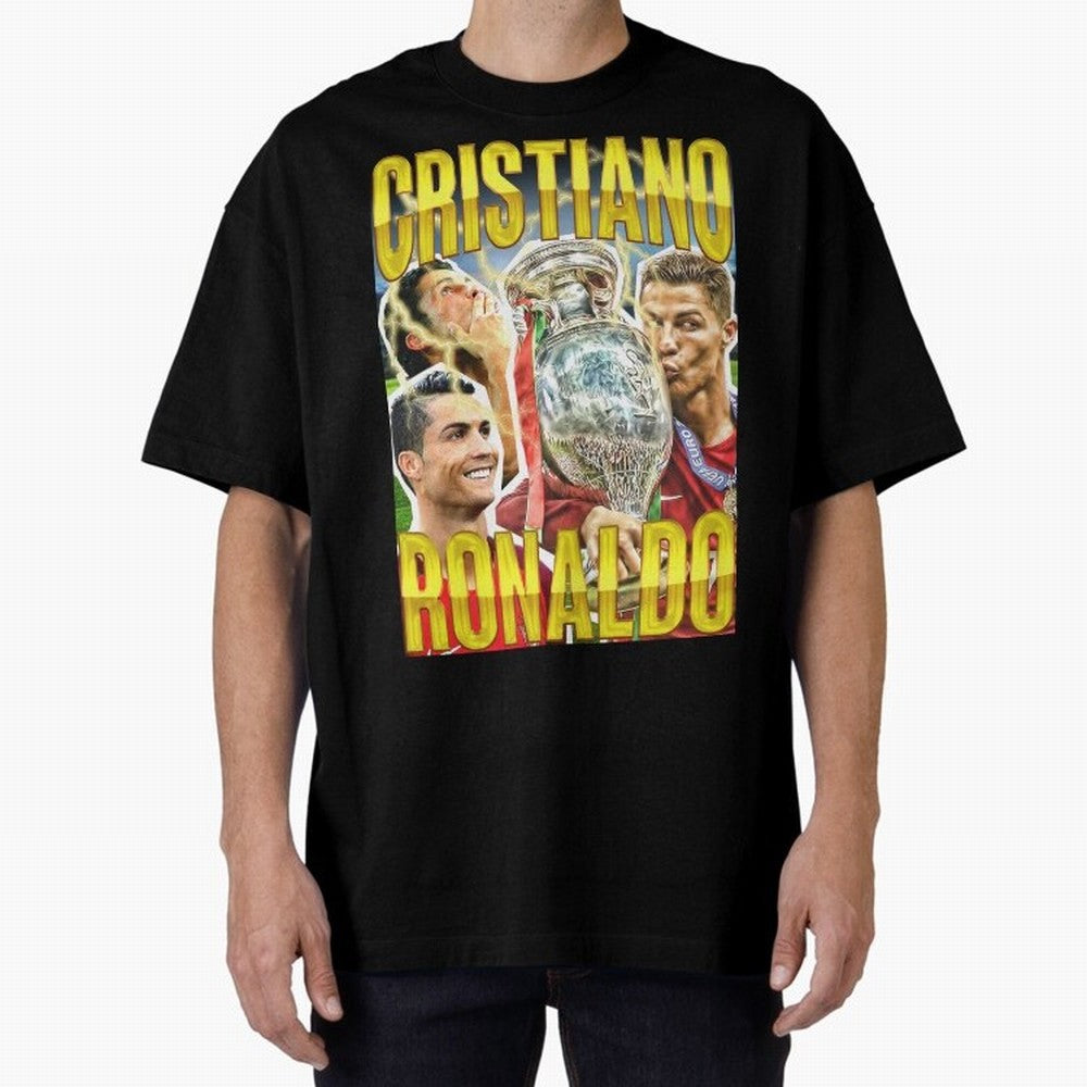 Cristiano Ronaldo CR7 SIUUU El Bicho Vintage Retro Design Oversized T-Shirt Join Supporters Worldwide for FIFA World Cup 2026 Group Stage Capturing Messi, Neymar and Mbappe, England and Germany Energy, Goal Celebration Energy, Supporter Heritage,