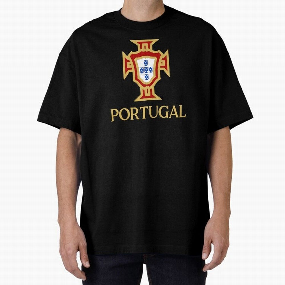 Portugal Gold Alt 3 Oversized T-Shirt Bring Bold Fan Energy to Match Day Hype around FIFA World Cup 2026 USA Canada Mexico, Cristiano Ronaldo, Haaland and CR7, England, France and Netherlands, Football History, Final Match Energy, Crowd Noise and