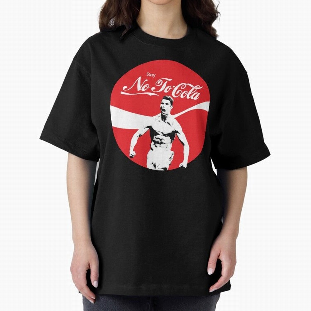 Cristiano Ronaldo - Say No To Cola Oversized T-Shirt Feel the Heartbeat of the FIFA World Cup 2026 Group Stage Journey through Messi and Cristiano Ronaldo Highlights, Argentina Pride, Football Passion, Legendary Performances, Festival Vibes and