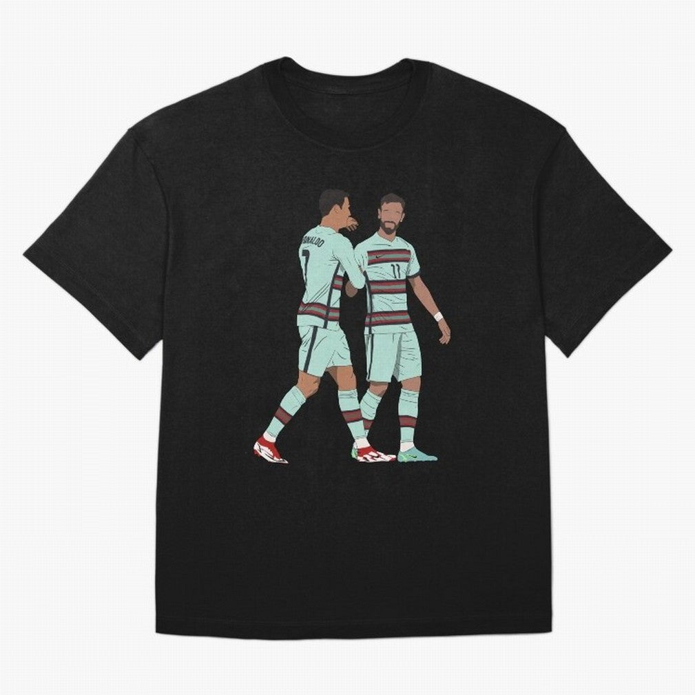 Cristiano Ronaldo & Bruno Fernandes Portugal Oversized T-Shirt Spotlight FIFA World Cup 2026 Group Stage for Fans of Mbappe and England, France and Netherlands, Bringing Classic Soccer Heritage, Championship Pressure, Fan Loyalty and International
