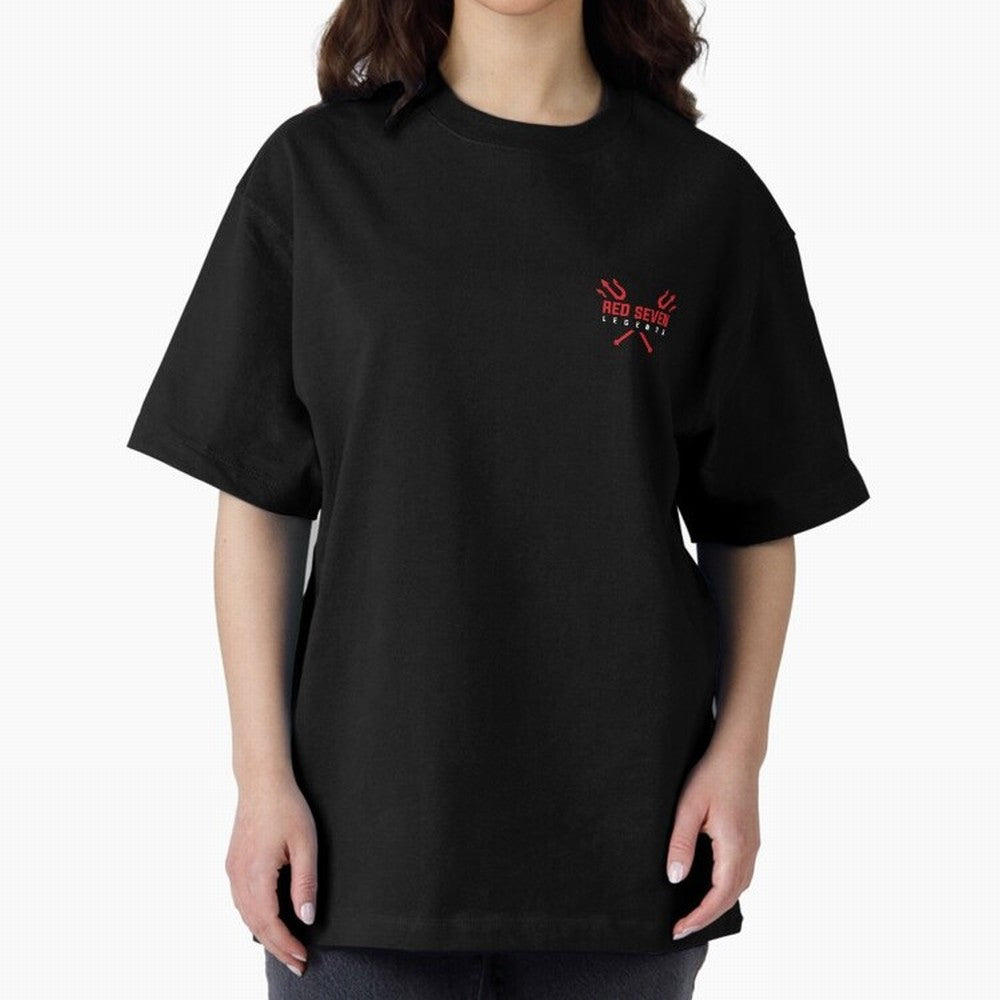 Red Seven Legends - Man Utd Oversized T-Shirt Remember the FIFA World Cup 2026 USA Canada Mexico Journey through Haaland Highlights, Argentina Pride, Goal Celebration Energy, Supporter Heritage, Football Icons and Worldwide Tournament Joy; Perfect