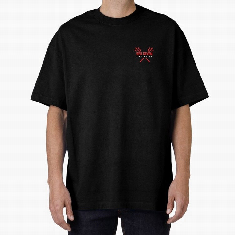 Red Seven Legends - Man Utd Oversized T-Shirt Remember the FIFA World Cup 2026 USA Canada Mexico Journey through Haaland Highlights, Argentina Pride, Goal Celebration Energy, Supporter Heritage, Football Icons and Worldwide Tournament Joy; Perfect
