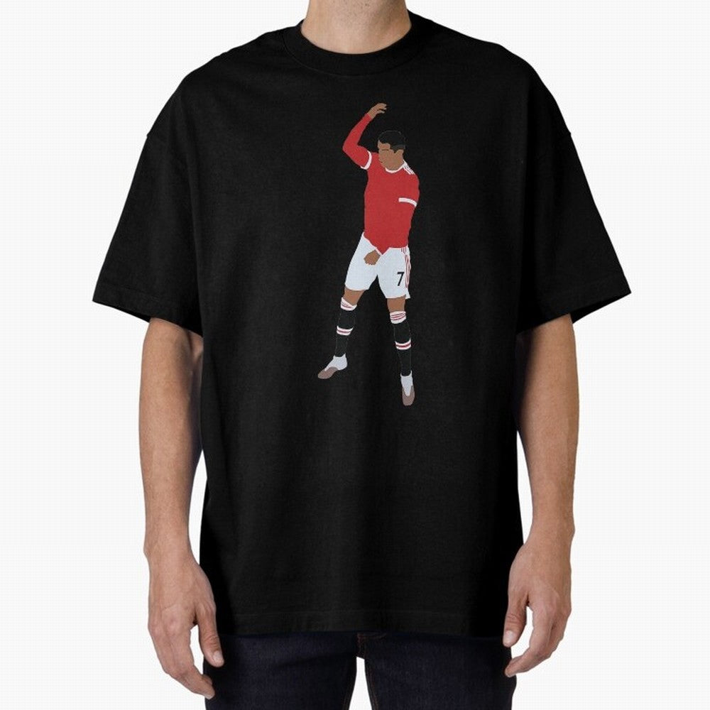 Cristiano Ronaldo 4 Oversized T-Shirt Celebrate Unforgettable Nights in Global Football Passion for FIFA World Cup 2026 USA Canada Mexico, Connected to Neymar, Haaland and Cristiano Ronaldo, Germany, Championship Spirit, Famous Goals, Roaring