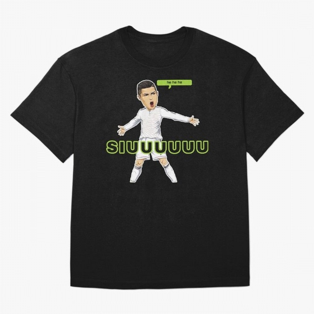 Hehehe SUIII Cristiano ronaldo Oversized T-Shirt Keep the Match Day Mood of FIFA World Cup 2026 USA Canada Mexico for Fans of Cristiano Ronaldo, Haaland and CR7 and England, France and Netherlands, Bringing Classic Soccer Heritage, Championship