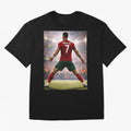 Cristiano Ronaldo Portuguese Legend Number Seven SIUUU Oversized T-Shirt Feel the Heartbeat of FIFA World Cup 2026 Group Stage Connected to Haaland and Mbappe, England, France and Netherlands Energy, Football History, Final Match Energy, Crowd