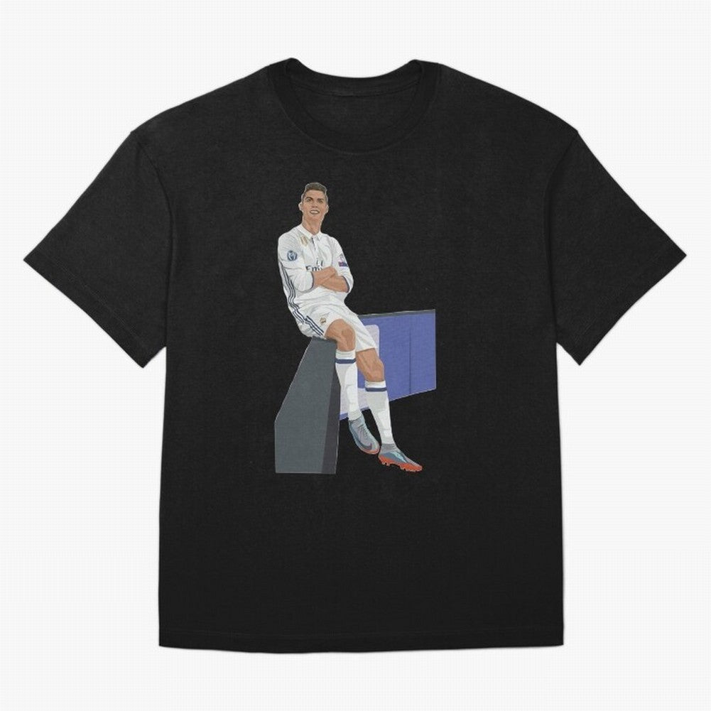 Cristiano Ronaldo Oversized T-Shirt Stand with FIFA World Cup 2026 Group Stage for Fans of Mbappe and Neymar and Netherlands, Bringing Tournament Hype, Historic Matchups, Family Viewing Parties and Global Sports Pride; Ideal for Football Dads,