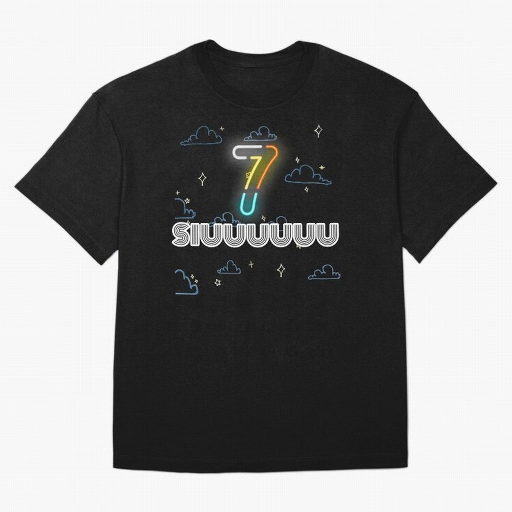 Siuuuuuu 7 CR7 goal funny Oversized T-Shirt Support Iconic Players in Match Day Hype around FIFA World Cup 2026, Neymar, Haaland and Cristiano Ronaldo, Argentina, France and Brazil, Football History, Final Match Energy, Crowd Noise and Once in a