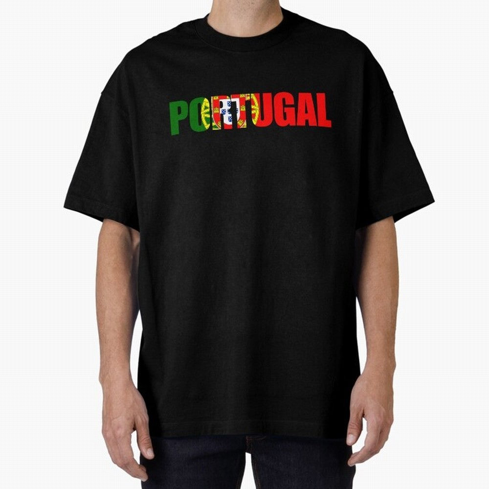 Portugal Country Oversized T-Shirt Keep the Match Day Mood of Match Day Hype around FIFA World Cup 2026 USA Canada Mexico, CR7 and Messi, Brazil, Worldwide Fan Energy, Dramatic Goals, Stadium Lights and Championship Celebrations; Made for